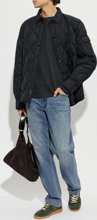 Rag & Bone Quilted Jacket With Collar, Mens, Black