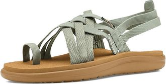 Teva Voya Strappy Womens Shoes Seagrass/Deep Lichen Green : 11 B - Medium, Textile