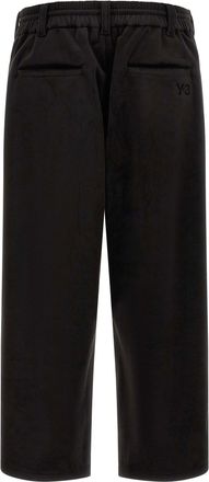 Yohji Yamamoto Velvet Effect Technical Fabric Joggers - Black