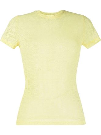 Philipp Plein T-shirt met monogram - Geel