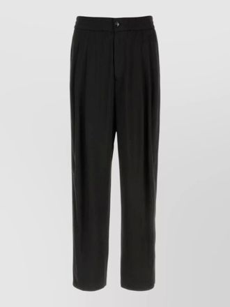 Giorgio Armani viscose wide leg trousers pleated pockets