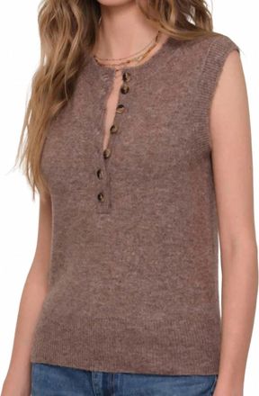 Heartloom Womens Bianca Henley Knit Top In Taupe