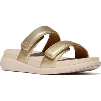 FitFlop F-Mode Go Adjustable Platform Slide Sandal in Platino at Nordstrom Rack, Size 9