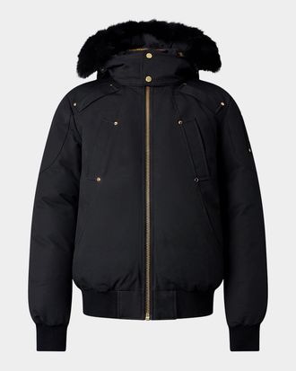 Moose Knuckles Men & apos;s Gold Series Original Ballistic Fur-Lined Down Bomber Jacket