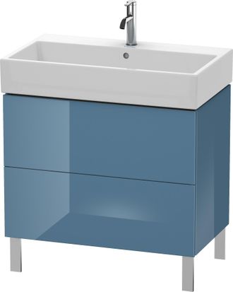 Duravit Unidad De Lavabo Duravit L-cube De Pie 78,4 X 45,9 Cm, 2 Extra&iacute;bles, Para Vero Air 235080, Color: Laca De Alto Brillo Stone Blue - Lc677704747