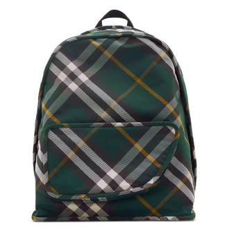Burberry Shield Check Pattern Woven Backpack