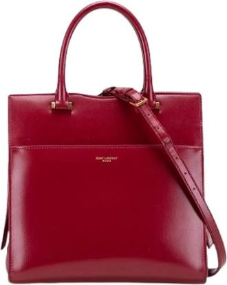 Saint Laurent Pre-owned Uptown Schoudertas - Dames - Vintage Handtas - Rood - ONE Size - Leer - Vintage