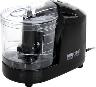 Better Chef 1.5 Cup Safety Lock Compact Chopper in Black