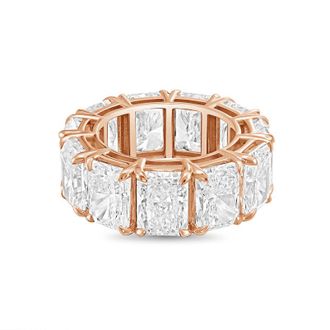 Diana M. Jewels 14kt rose gold 8.00cts radiant lab grown diamond eternity band