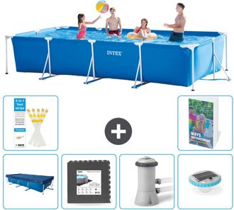 Intex Piscina Con Estructura Rectangular - 450x220x84 Cm - 7-piezas S86