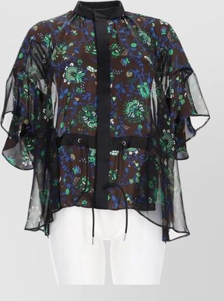 sacai floral-print jacket