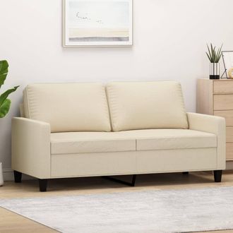 vidaXL Sof&aacute; De 2 Plazas De Tela Color Crema 140 Cm Vidaxl