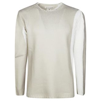 Comme Des Gar&ccedil;ons Knitted Shirt in Classic Style - male - Comme des Gar&ccedil;ons - Round-neck Knitwear - Beige - M - Knitwear