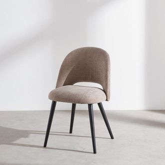 Maisons du monde Silla de tela beige latte