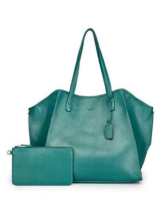 OLD TREND Iris Large Leather Carryall Tote in Teal at Nordstrom