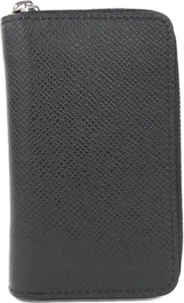 Louis Vuitton Black Leather Coin Purse/Coin Case (Pre-Owned)