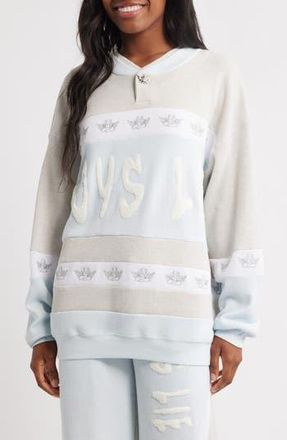 Boys Lie Baby Blue Private School Rider Waffle Knit Sweatshirt at Nordstrom Rack, Size X-Small/small