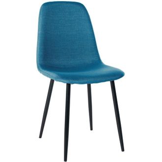 Clp Silla De Comedor Napier Azul Tela