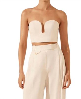 Shona Joy Sara Corset Top In Coconut