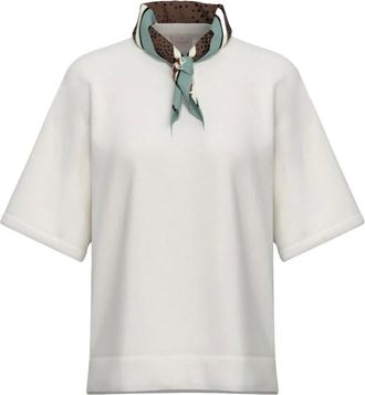 Emme Di Marella Emme DI Marella, Dames, Tops, Wit, Maat: M Katoen