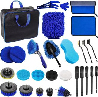 OEM Juego De 29 Herramientas Para La Limpieza Del Coche, Incluyendo Cepillos Para La Limpieza Y El Lavado Del Veh&iacute;culo