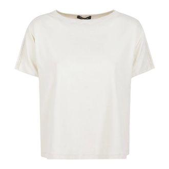 Fabiana Filippi T-Shirts, female, Beige, Size: 2XS Fabiana Filippi T-shirts and Polos