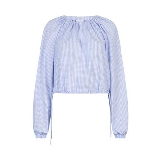 Dante6 Orit Balloon Top - Dames - Blouses & Shirts - Blauw - Maat: XL Katoen