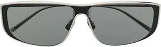 Saint Laurent Pre-owned Zonnebril met vierkant montuur en getinte glazen - Heren - Vintage Accessoires - Grijs - ONE Size - Vintage