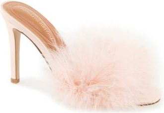 Christian Siriano Jazeily Feather Slide Sandal in Blush at Nordstrom, Size 6.5