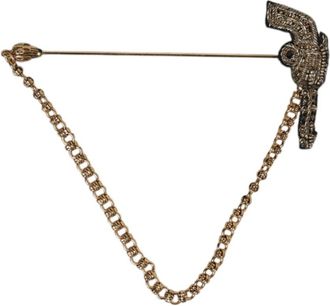 Dolce & Gabbana Revolver Broche Reversspeld - Heren - Broches - Geel - ONE Size - Accessoires
