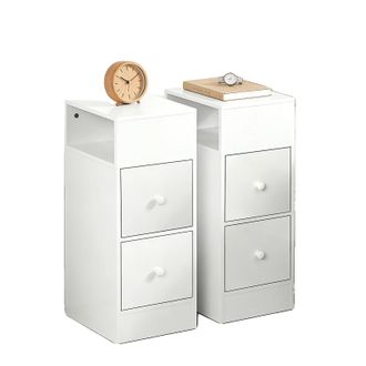 OEM Comodino Dal Design Moderno E Minimalista, Con Ampie Soluzioni Di Contenimento, Bianco