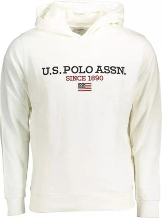 U.S.Polo Association Chic Logo Hooded Sweater - Heren - Hoodies - Wit - 2XL - Katoen - Hoodies & sweatvesten