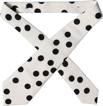 Dolce & Gabbana Ties, female, White, Size: ONE SIZE Polka Dot Necktie