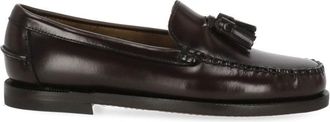 Sebago Dark Burgundy Patent Leather Tasseled Loafers