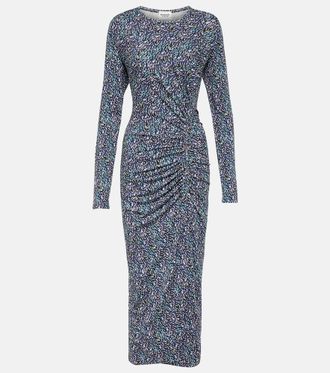 Isabel Marant Abito midi Jelina in jersey con stampa