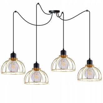 OEM L&aacute;mpara De Techo Colgante L&aacute;mpara De Ara&ntilde;a Dorada Loft
