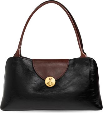 Versace Vivian Medium Leren Tas - Dames - Schoudertassen - Zwart - ONE Size - Leer - Tassen