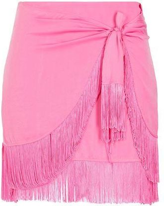 8 by YOOX FRINGED WRAP MINI SKIRT