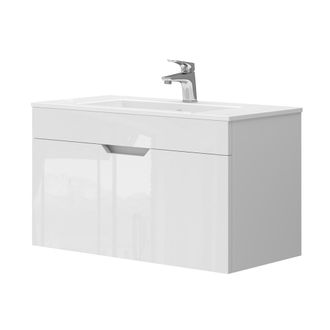 Vicco Conjunto De Muebles De Ba&ntilde;o Stefanie, Blanco, 2 Partes, Armario Bajo 80 Cm