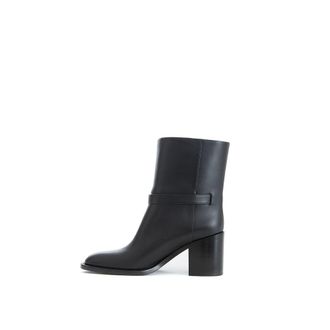 Burberry Womens Black Leather Ankle Boots