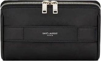 Saint Laurent PM Pouch Mini - Heren - Portefeuilles - Zwart - ONE Size - Leer - Accessoires