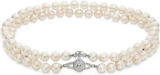 Vivienne Westwood Orb-plaque Pearl-bead Necklace