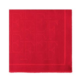 Elisabetta Franchi Foulard con logo all-over - Accessories - Mujer - Rojo - ONE SIZE