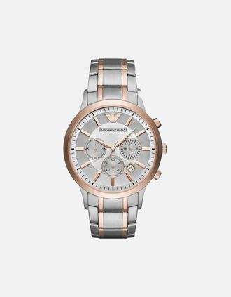 Emporio Armani Mens Emporio Armani AR11077 Mens Watch Renato Rose Gold - Silver
