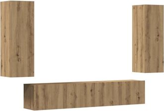 vidaXL Vidaxl - Wall Mounted tv cabinets 4 pcs Artisan Oak Engineered Wood