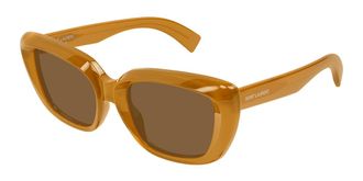 Saint Laurent SL 857 004 Womens Sunglasses Yellow Size 53 - Free RX Lenses - Free RX Lenses