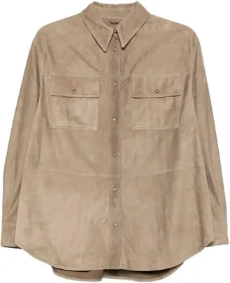 Brunello Cucinelli Leather Shirt