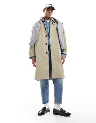 Jack & Jones Trench in cotone beige-Neutro