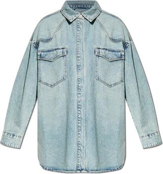 Gestuz GZasher Denim Shirt - Dames - Spijkeroverhemden - Blauw - 2XS - Denim - Overhemden