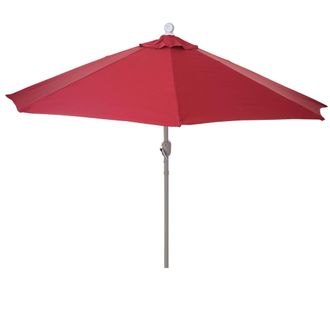 Hhg Nunca Usado] Parasol De Media Ca&ntilde;a Parla, Parasol De Balc&oacute;n, Poli&eacute;ster/aluminio Uv 50+ 3kg, 270cm Burdeos Sin Soporte